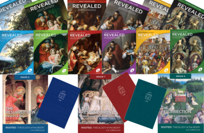 K-8 TOB NEW ORDERS: REVEALED NEW 2024 USCCB K-5 Teacher Kits & Student Books &/or ROOTED 6-8 Teacher’s Guides & Student Commonplace Books (2019)