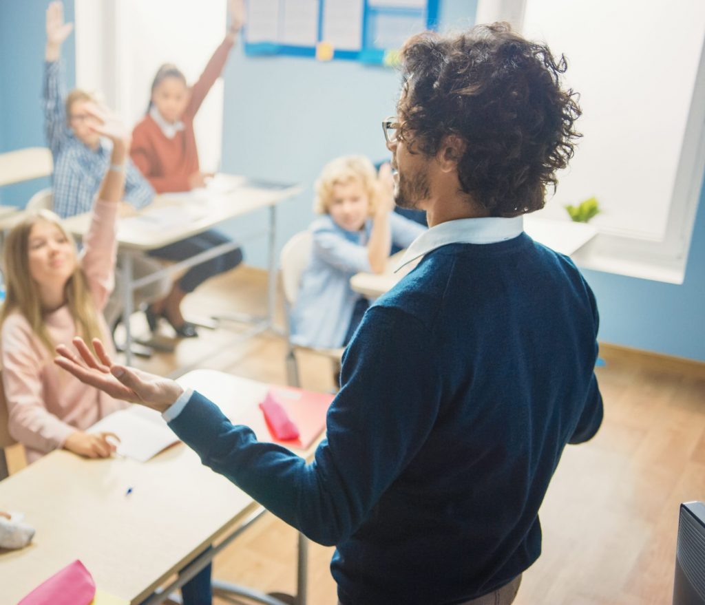 Teacher and students in classroom